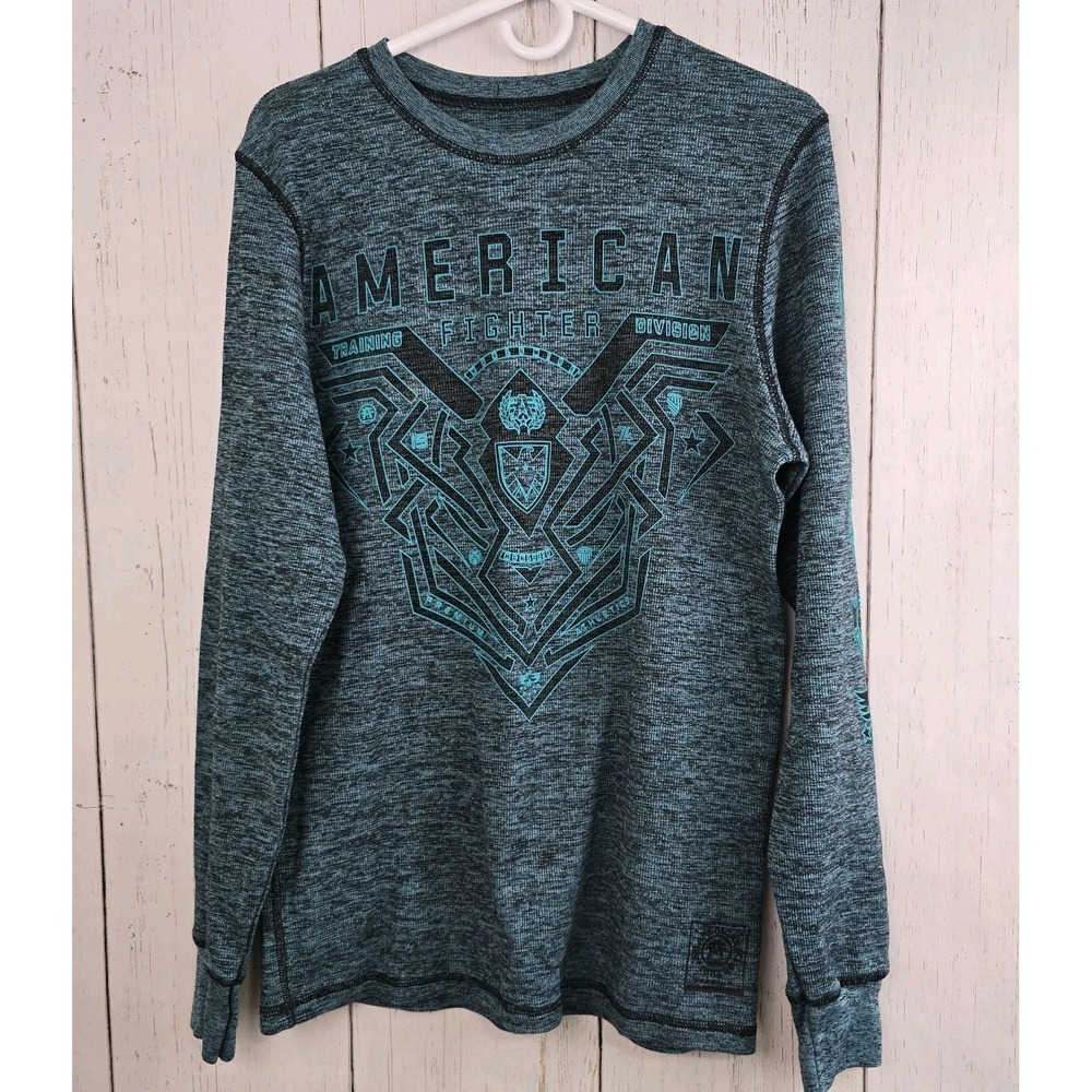 American Fighter Shirt‎ Men's Large Waffle-Knit Thermal Long Sleeve